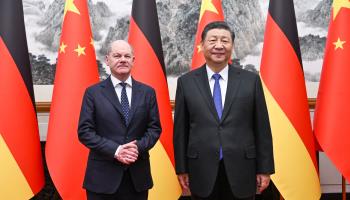Chinese President Xi Jinping meets with German Chancellor Olaf Scholz in Beijing (Xinhua/Shutterstock