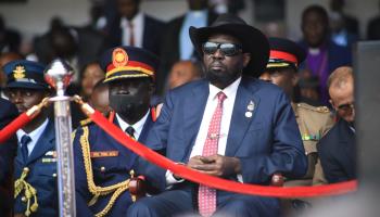 South Sudanese President Salva Kiir attends the inauguration of Kenyan President WIlliam Ruto, September 13, 2022 (John Ochieng/SOPA Images/Shutterstock)