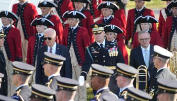 Prime Minister Anthony Albanese at a White House ceremony, October 25, 2023 (Pat Benic/UPI/Shutterstock)