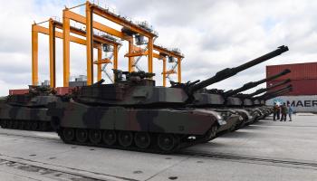 US M1A1 Abrams tanks in Poland (Marcin Bielecki/EPA-EFE/Shutterstock)