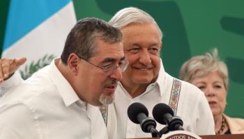 Arevalo and AMLO in Chiapas. May 2024 (Juan Manuel Blanco/EPA-EFE/Shutterstock)