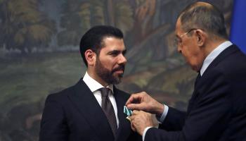 Laureano Ortega Murillo receives the Order of Friendship from Russian Foreign Minister Sergei Lavrov in Moscow, March 2023 (Maxim Shipenkov/POOL/EPA-EFE/Shutterstock)