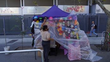 A street vendor in Santiago (Matias Basualdo/ZUMA Press Wire/Shutterstock)