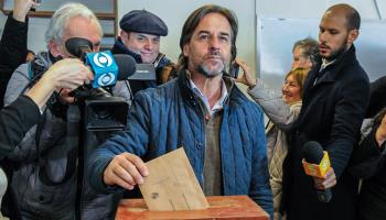 President Luis Lacalle Pou voting in the June 30 party primary (STRINGER/EPA-EFE/Shutterstock)