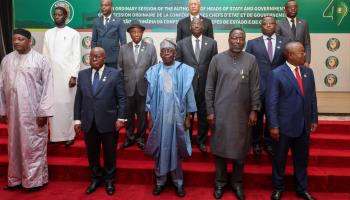 Heads of State gather for ECOWAS’s July 7 summit meeting, July 2024 (AFOLABI SOTUNDE/EPA-EFE/Shutterstock)