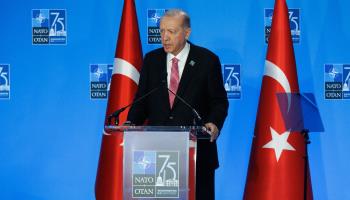 President Recep Tayyip Erdogan, NATO summit, Washington, July 11, 2024 (Bryan Olin Dozier/NurPhoto/Shutterstock)