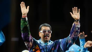 President Nicolas Maduro campaigning in Caracas (Miguel Gutierrez/EPA-EFE/Shutterstock)