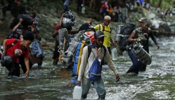 Haitian migrants make their way through the Darien Gap (Mauricio Duenas Castaneda/EPA-EFE/Shutterstock)