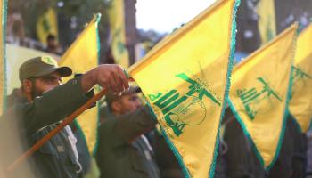 Hezbollah flags (Shutterstock/crop media)