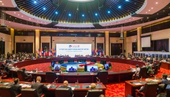 The 14th East Asia Summit Foreign Ministers’ Meeting in Vientiane on July 27, 2024 (Xinhua/Shutterstock)