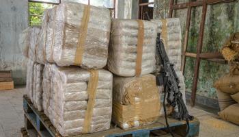 Cocaine stacked in a warehouse (Shutterstock)