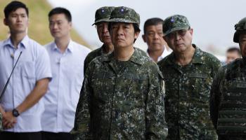 President Lai Ching-te observes a Han Kuang military drill in Hualien (Ritchie B Tongo/EPA-EFE/Shutterstock)