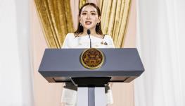 Prime Minister Paetongtarn Shinawatra speaking to media after being royally endorsed on August 18 (Andre Malerba/ZUMA Press Wire/Shutterstock)