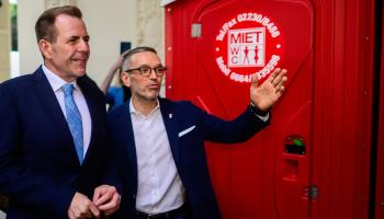 Leader of the far-right Freedom Party of Austria (FPO) Herbert Kickl (R) and top FPO candidate for the European elections Harald Vilimsky (Christian Bruna/EPA-EFE/Shutterstock)