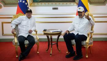 Colombian President Gustavo Petro (l) and his Venezuelan counterpart Nicolas Maduro (Rayner Pena R/EPA-EFE/Shutterstock)