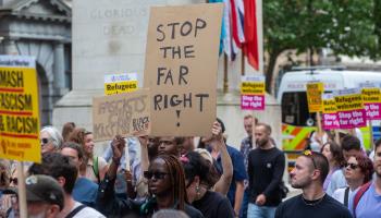 Anti-far right protest following the Southport riots (Tayfun Salci/ZUMA Press Wire/Shutterstock)