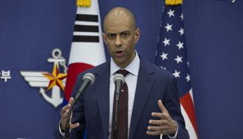 Assistant Secretary of Defense Vipin Narang speaks at a conference in Seoul, June 10, 2024 June (Jeon Heon-Kyun/POOL/EPA-EFE/Shutterstock)