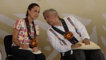 AMLO and Sheinbaum attend an event in Guerrero. July, 2024 (Octavio Hoyos/ Shutterstock)