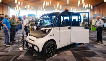 A US-made EV on display at the Everything Electric Canada Show in Vancouver, September 6, 2024 (Xinhua/Shutterstock)