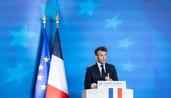 French President Emmanuel Macron (Nik Oiko/SOPA Images/Shutterstock)