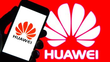 Illustration of a Huawei logo (Thiago Prudencio/Shutterstock)