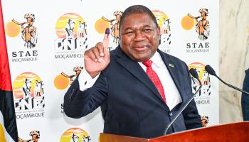 Outgoing President Filipe Nyusi (Xinhua/Shutterstock)