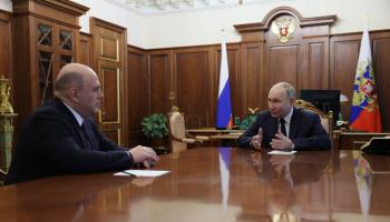 Russian President Vladimir Putin and Prime Minister Mikhail Mishustin (Gavriil Grigorov/SPUTNIK/KREMLIN POOL/EPA-EFE/Shutterstock)