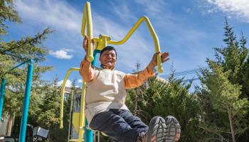 Older person exercising in China (Xinhua/Shutterstock)