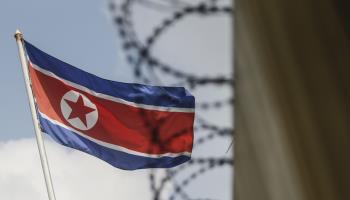 North Korean flag (Fazry Ismail/EPA/Shutterstock)