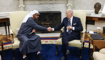 UAE President Sheikh Mohamed bin Zayed Al Nahyan visits the White House, September 23, 2024 (Samuel Corum/POOL/EPA-EFE/Shutterstock)