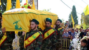 Funeral of Hezbollah fighter, January 2024 (Mohammad Kassir/Shutterstock)