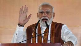 Prime Minister Narendra Modi addressing members of his Bharatiya Janata Party at its headquarters in Delhi on October 8, following the announcement of the results of the recent legislative assembly elections (Hindustan Times/Shutterstock)