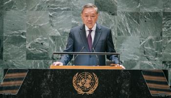 Communist Party of Vietnam General Secretary and state President To Lam speaking during the UN General Assembly (Olga Fedorova/EPA-EFE/Shutterstock)