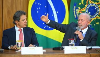 President Lula da Silva (right) and Finance Minister Fernando Haddad (Ton Molina/NurPhoto/Shutterstock)