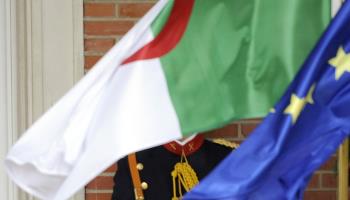 Flags of Algeria and the EU (Dominique Faget/GettyImages)

