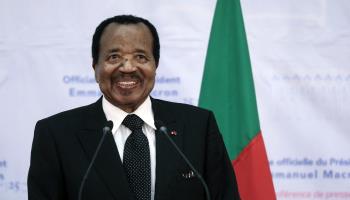 Cameroonian President Paul Biya, Yaounde, July 2022 (Lemouton Stephane/Pool/ABACA/Shutterstock)