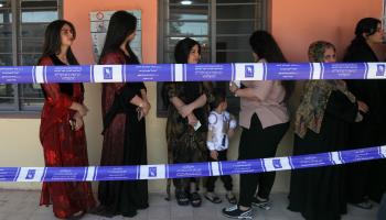 Kurds queuing to vote in Erbil, October 2024 (Safin Hamid/AFP via Getty Images)