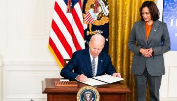 US President Joe Biden signs AI executive order (Demetrius Freeman/The Washington Post via Getty Images)