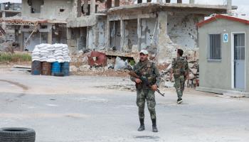 A Syrian soldier in Deraa (Louai Beshara/AFP via Getty Images)