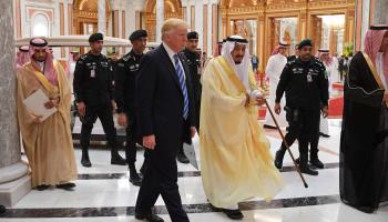 US President-elect Donald Trump and Saudi King Salman bin Abdulaziz Al Saud in Riyadh, 2017 (Mandel Ngan/AFP/Getty Images)