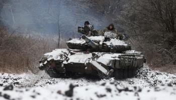 A Ukrainian tank in the Donbas region (Anatolii Stepanov/AFP/Getty Images)