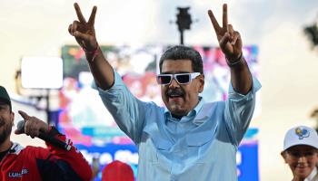 President Nicolas Maduro at a post-election rally (Alfredo Lasry R/Getty Images)