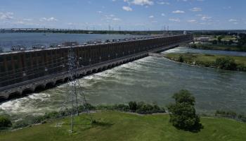 The Beauharnois hydropower generating station in Quebec, July 19, 2024 (Daphne Lemelin/AFP/Getty Images)