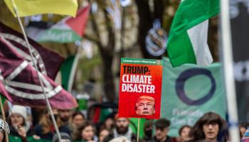 Climate activists march in London (Guy Smallman/Getty Images)