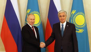 Russian President Putin meets Kazakh President Kassym Jomart-Tokayev (Getty Images)