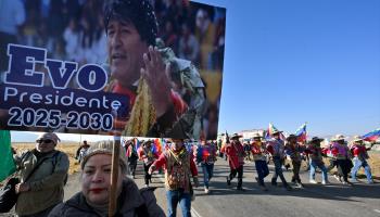 Morales supporters take part in a 'March to Save Bolivia'. September 21, 2024 (Aizar Raldes/AFP via Getty Images)