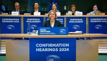 Henna Virkkunen’s confirmation hearing (Nicolas Tucat/AFP/Getty Images)