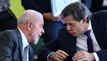 President Lula da Silva (l) and Finance Minister Fernando Haddad (Evaristo SA/AFP/Getty Images)