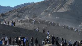 Mourners leaving after attending the funeral of Khalil Rahman Haqqani, the Taliban minister killed on December 11 (Wakil Kohsar/AFP/Getty Images)

