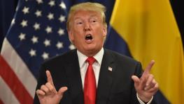 Trump speaks during a meeting with former Colombian President Ivan Duque, in 2018 (Nicholas Kamm/AFP/Getty Images)
